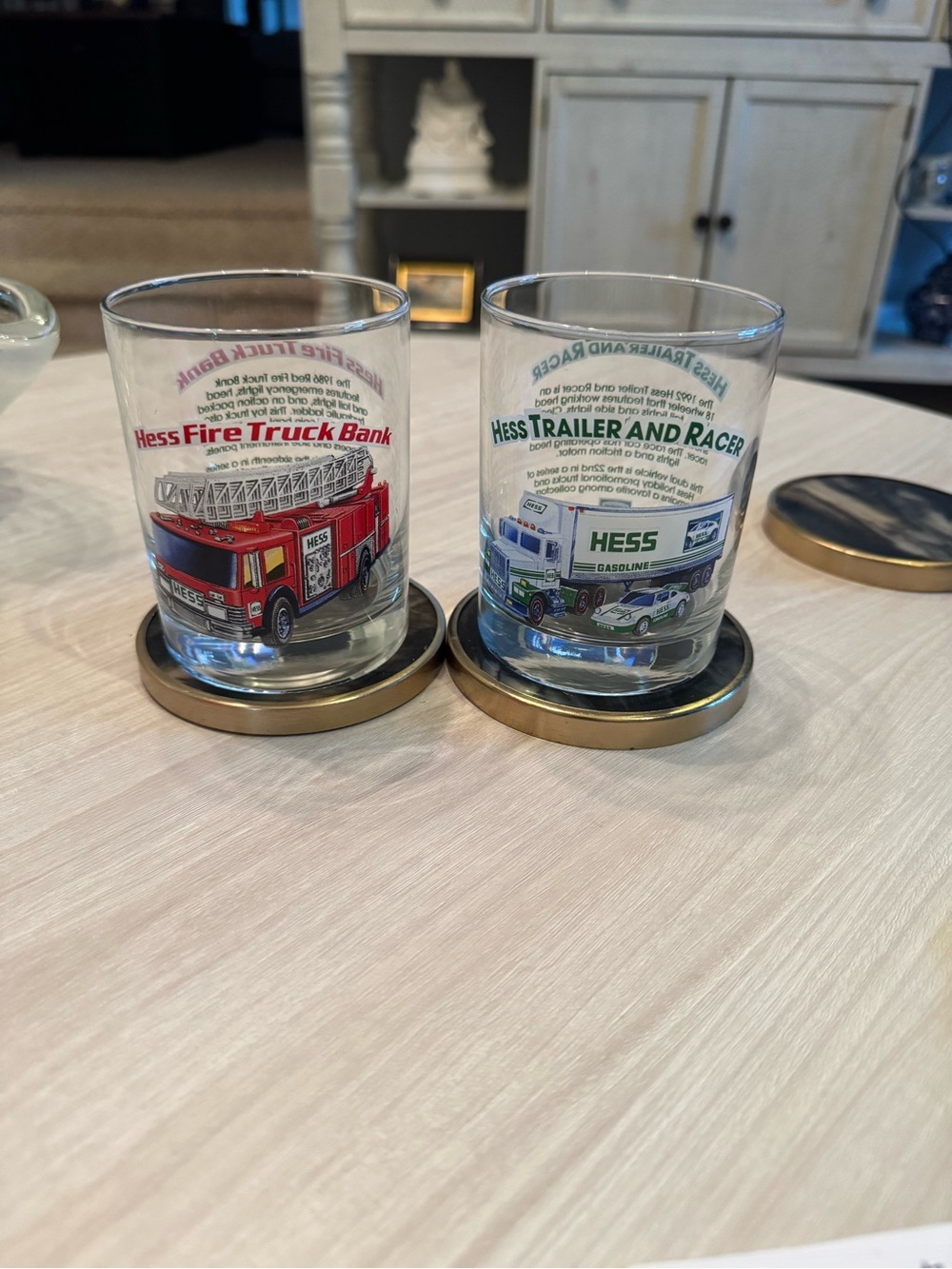 Glass Tumbler Set - Fire Truck & Trailer Designs (Clear)